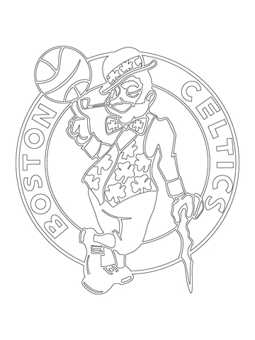 Boston celtics logo coloring page free printable coloring pages