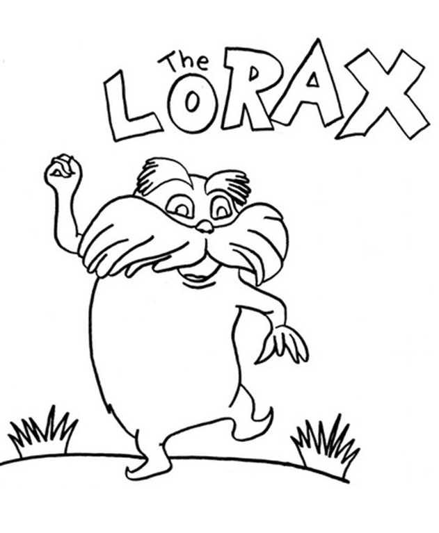 Lorax coloring pages printable for free download