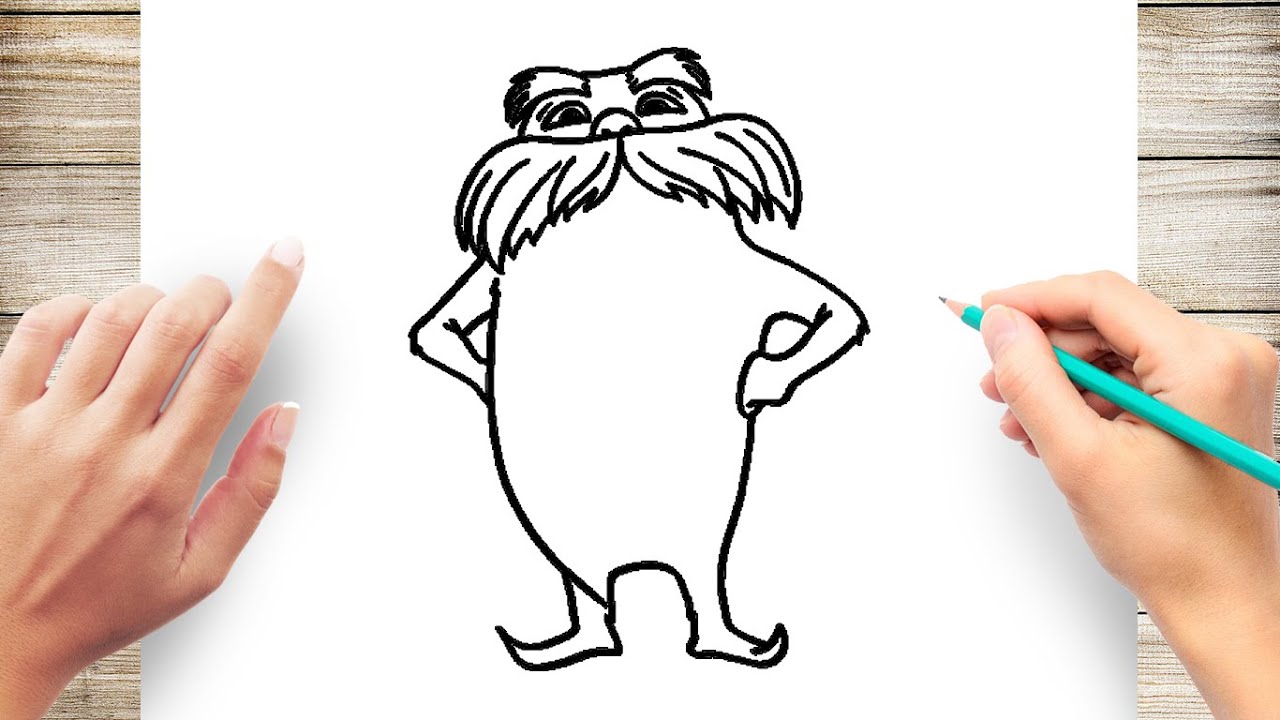 How to draw lorax full body