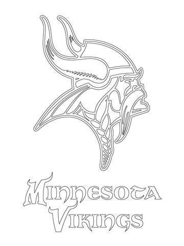 Minnesota vikings logo coloring page free printable coloring pages