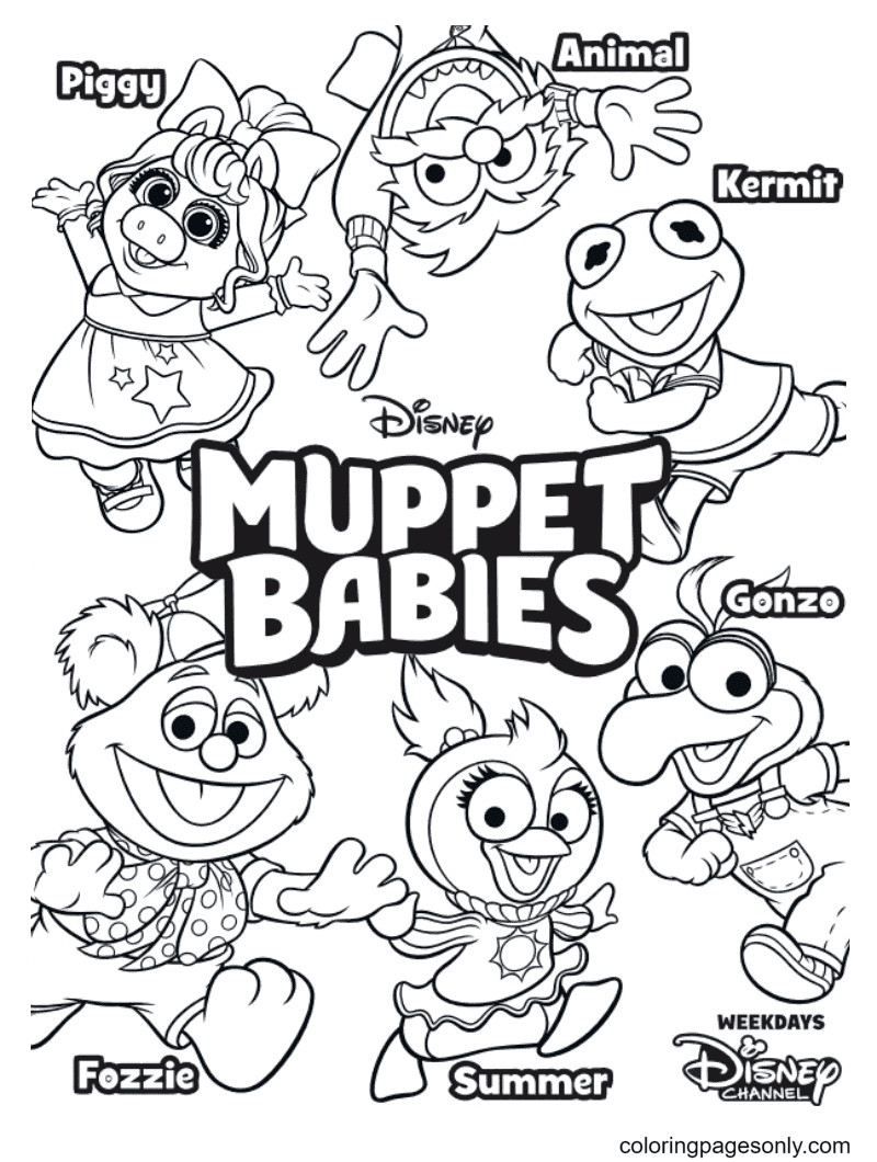 Muppet babies coloring pages printable for free download