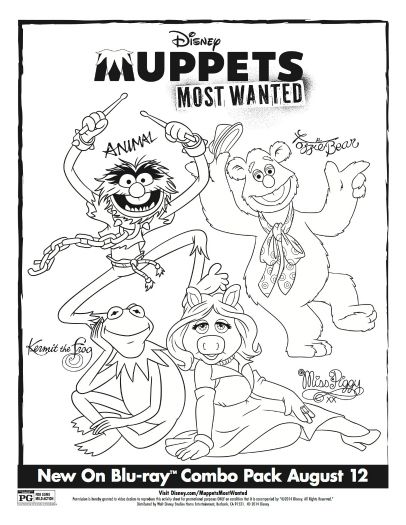 Muppets most wanted coloring page sweepsbloggers muppets most wanted frog coloring pages cartoon coloring pages