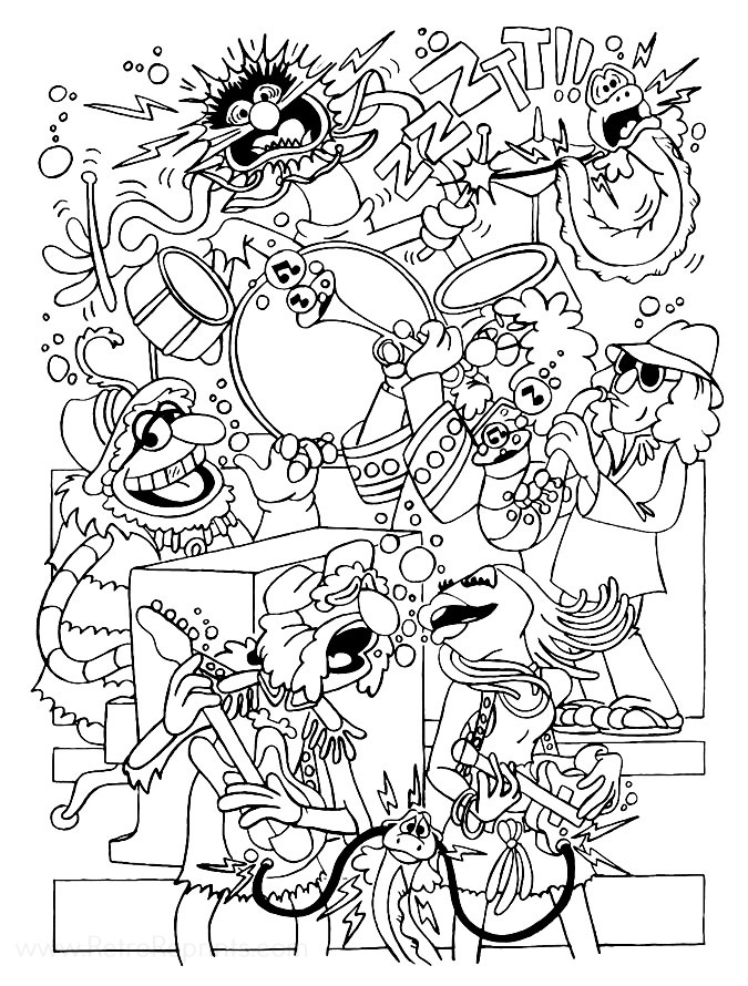 Muppets jim hensons coloring pages coloring books at retro reprints