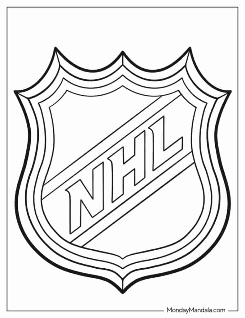 Hockey nhl coloring pages free pdf printables