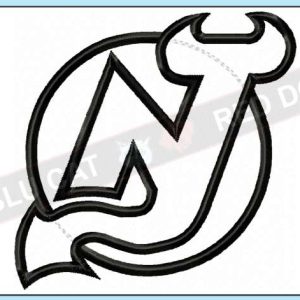 Nj devils applique design â sizes â blu cat red dog