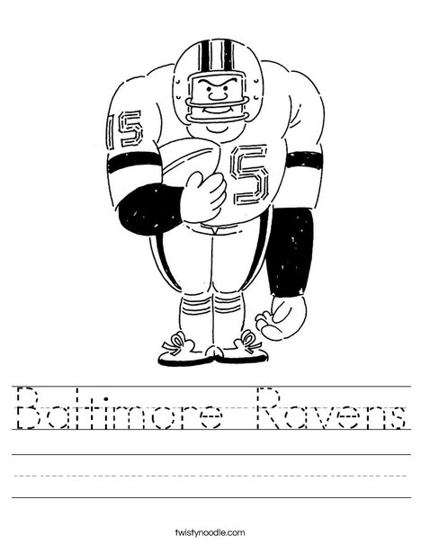 Baltimore ravens worksheet