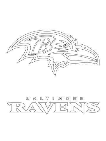 Baltimore ravens logo coloring page free printable coloring pages