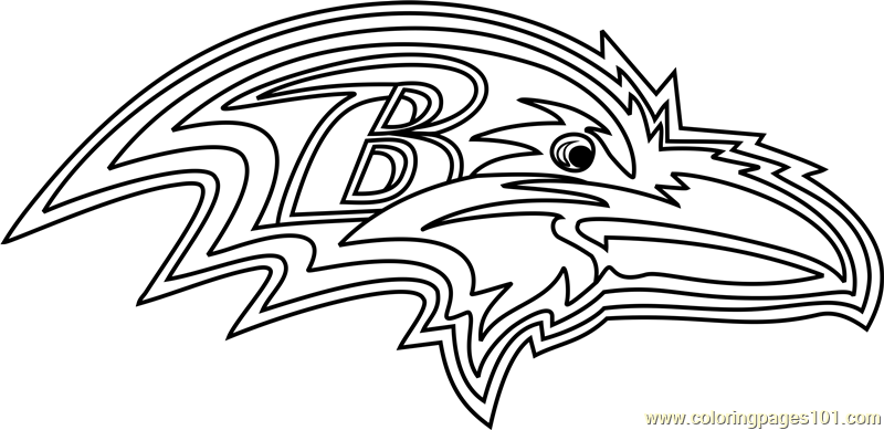 Baltimore ravens logo coloring page for kids