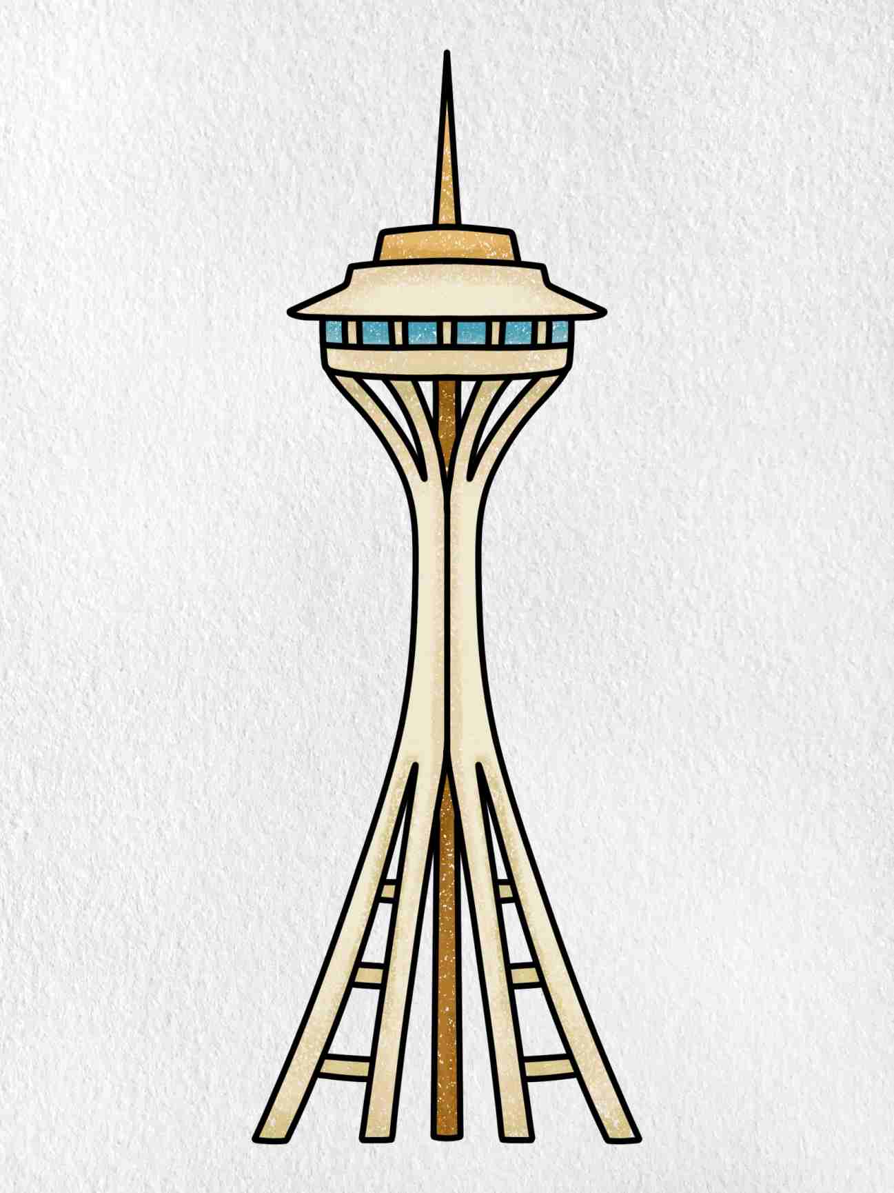 How to draw the space needle