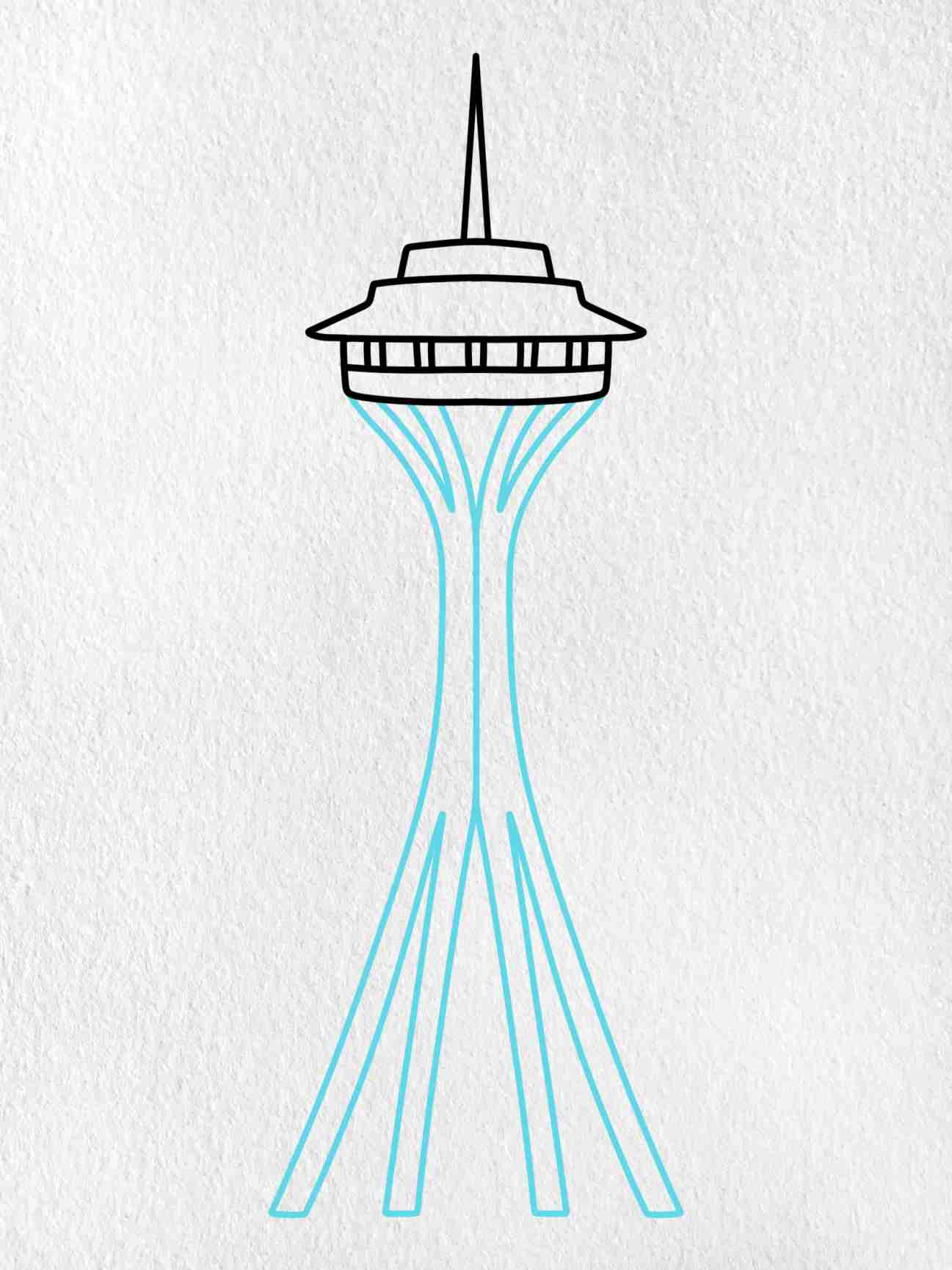 How to draw the space needle