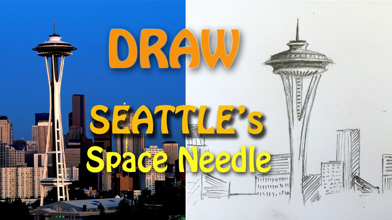 How to draw the space needle in seattle