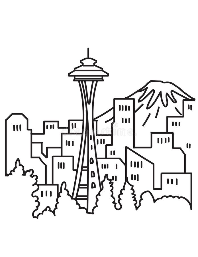 Seattle space needle stock illustrations â seattle space needle stock illustrations vectors clipart