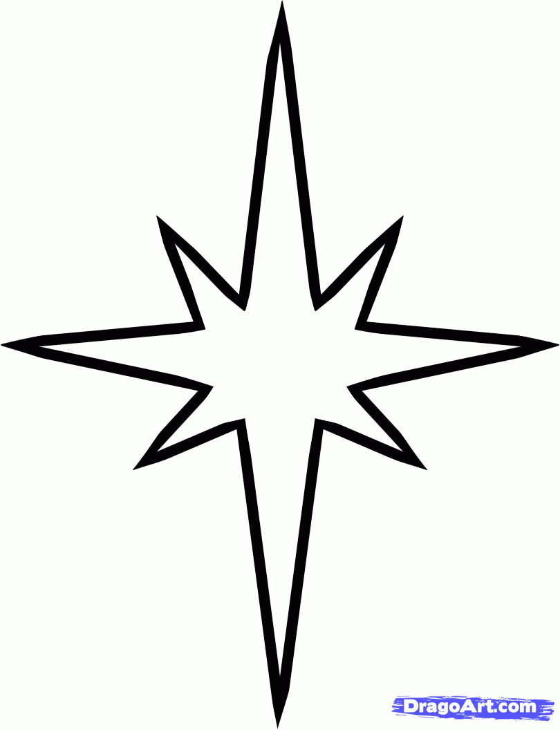 How to draw a christmas star step christmas star star coloring pages nativity star