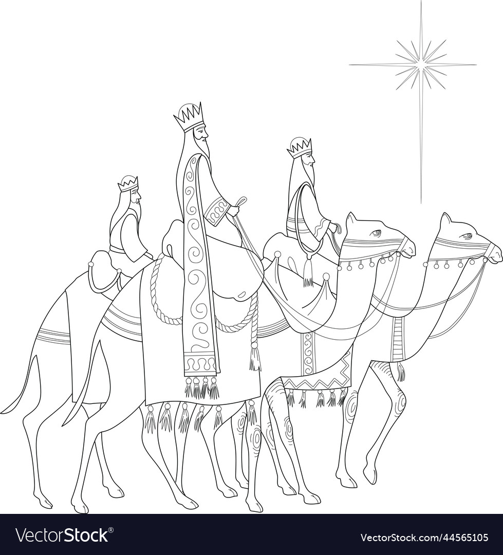 Bethlehem star coloring book royalty free vector image