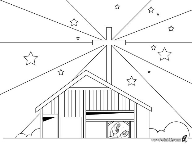 Bethlehem christmas stars coloring pages