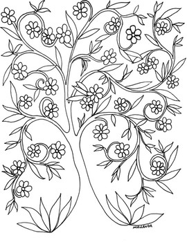 Tree of life coloring sheet by davincis workshop tpt