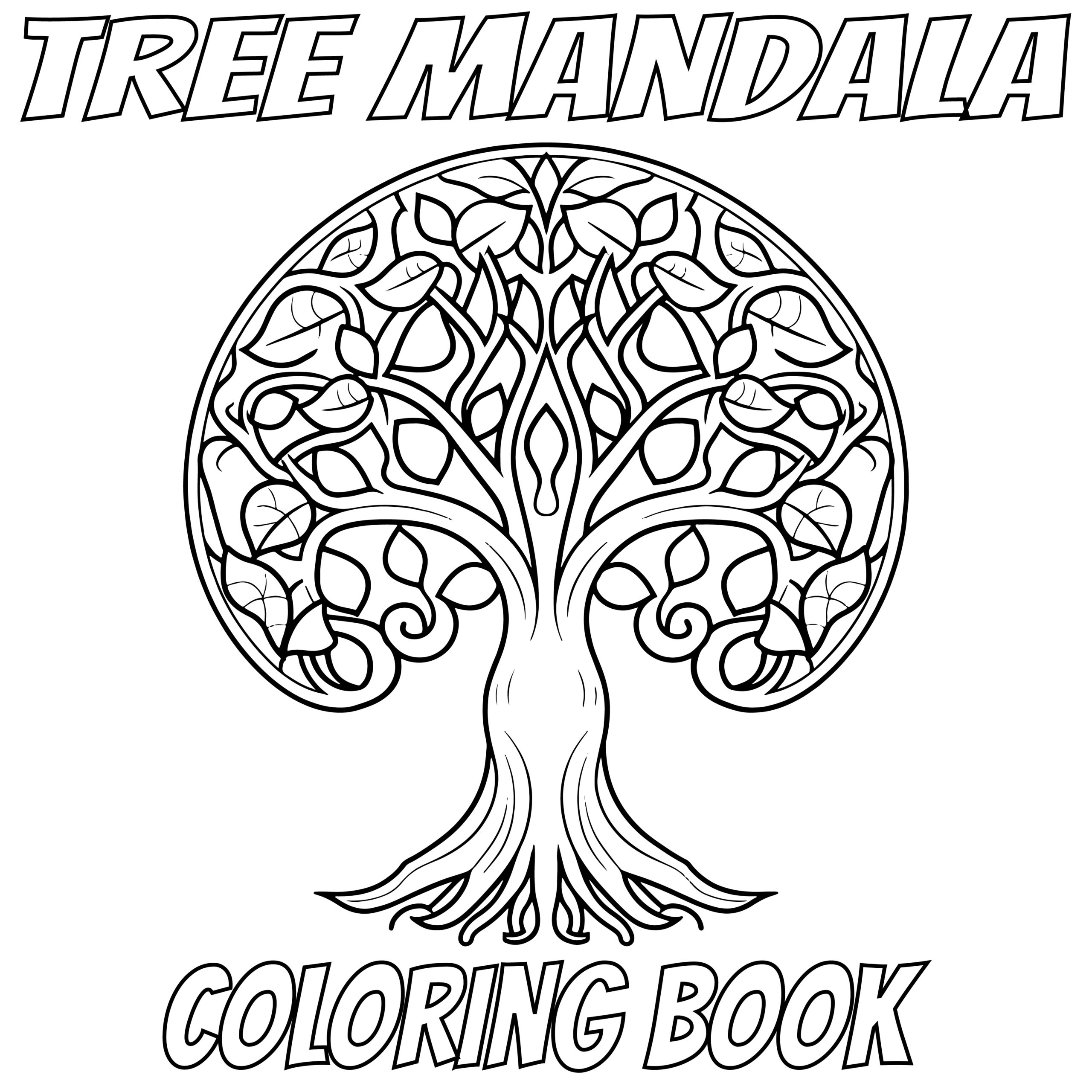 Tree coloring book for adult forests and trees adult colouring images made by teachers