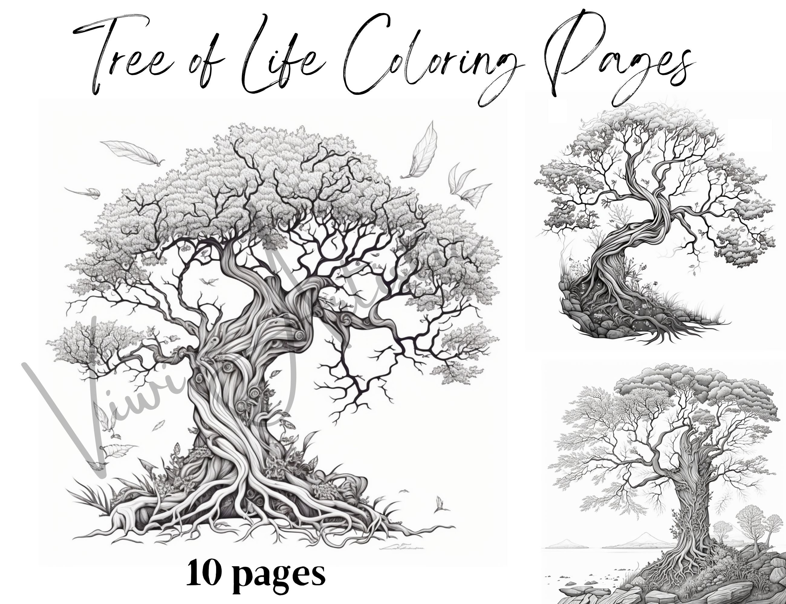 Tree of life coloring pages coloring pages for adult tree coloring pages