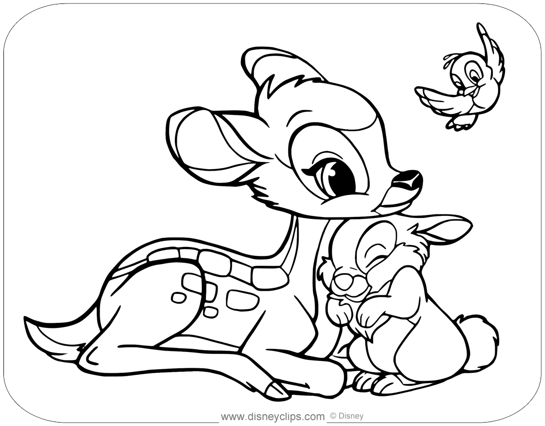 Bambi coloring pages