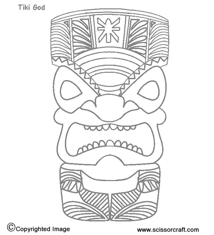 Hawaiian tiki mask coloring pages printable sketch coloring page tiki mask tiki faces hawaiian tiki