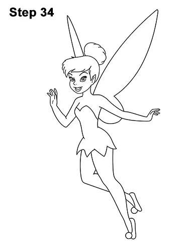 How to draw tinker bell full body