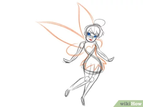 How to draw tinkerbell with pictures