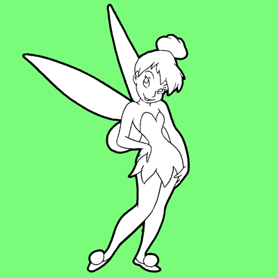 How to draw tinkerbell step by step with easy drawing lesson