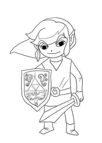 Toon link from legend of zelda wind waker coloring page from the legend of zelda category select â coloring pages legend of zelda free printable coloring pages