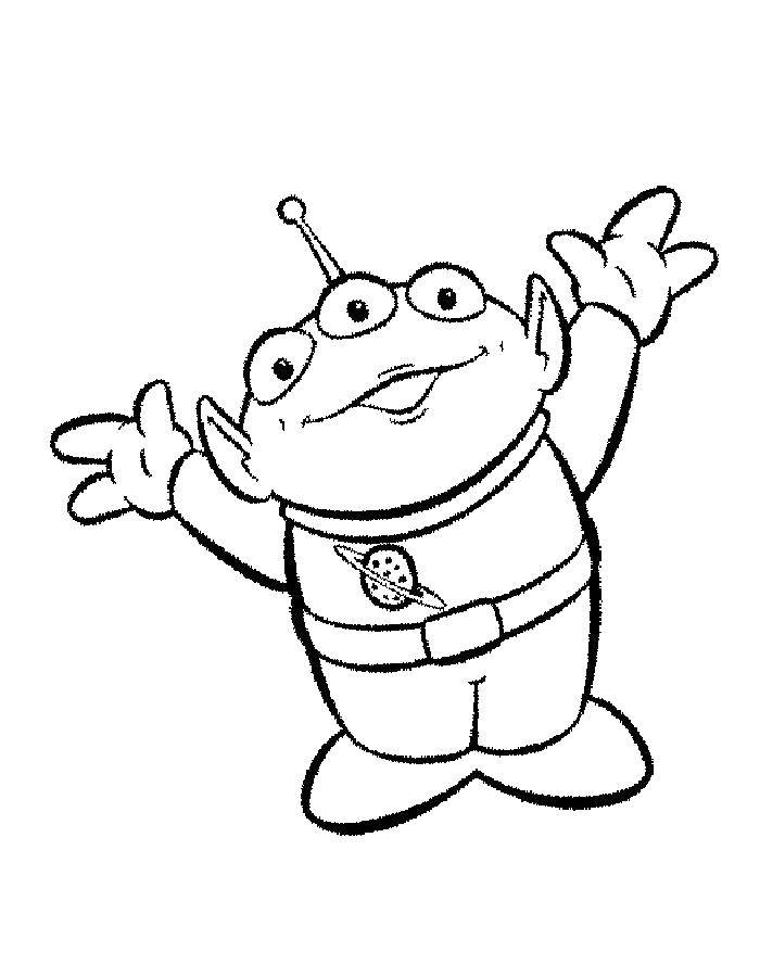 Online coloring pages coloring page alien toy story download print coloring page
