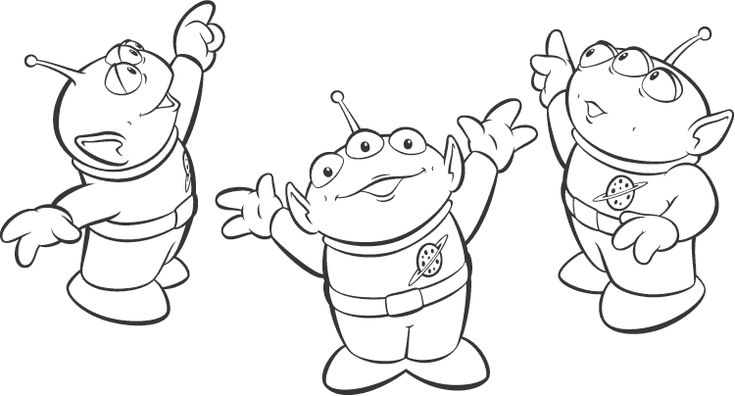 Toy story aliens coloring pages