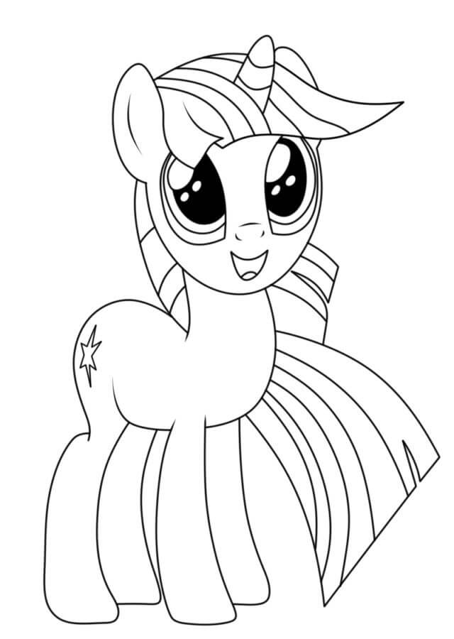 Happy my twilight sparkle coloring page