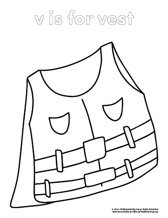 Vest coloring page