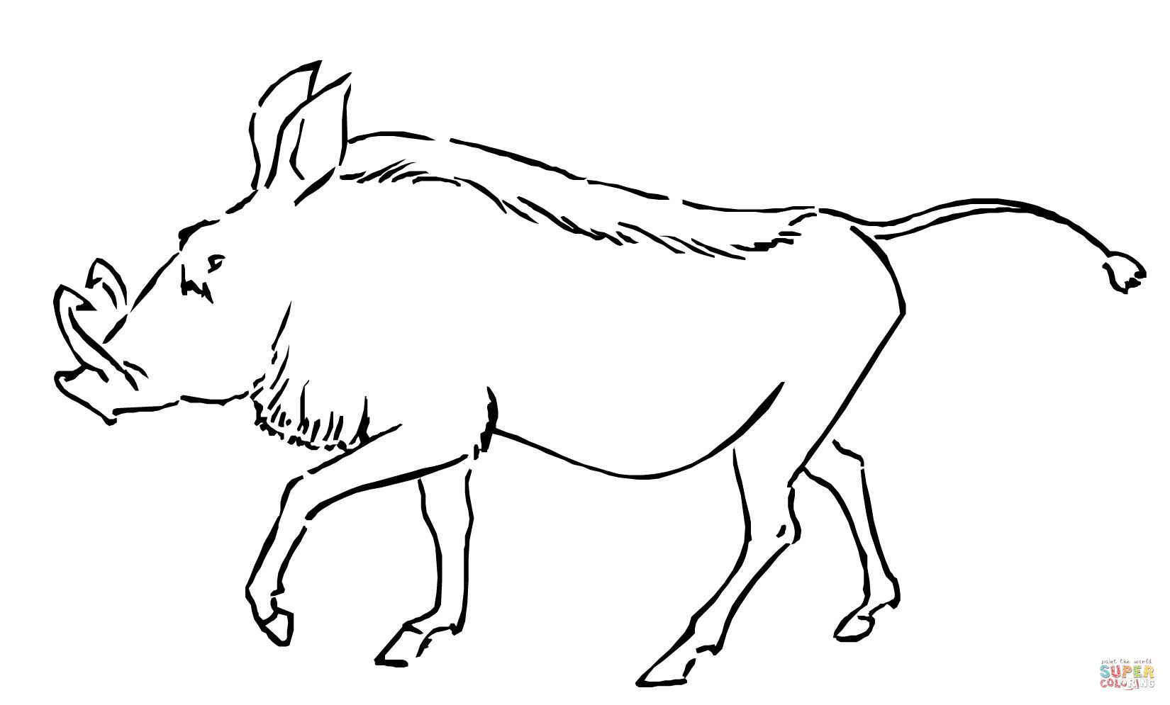 Warthog coloring page free printable coloring pages coloring pages warthog animal coloring pages