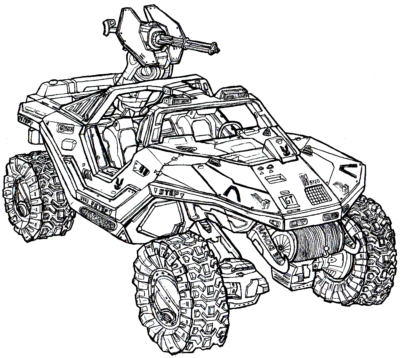 Halo warthog coloring pages drawing pictures for colouring cars coloring pages halo drawings