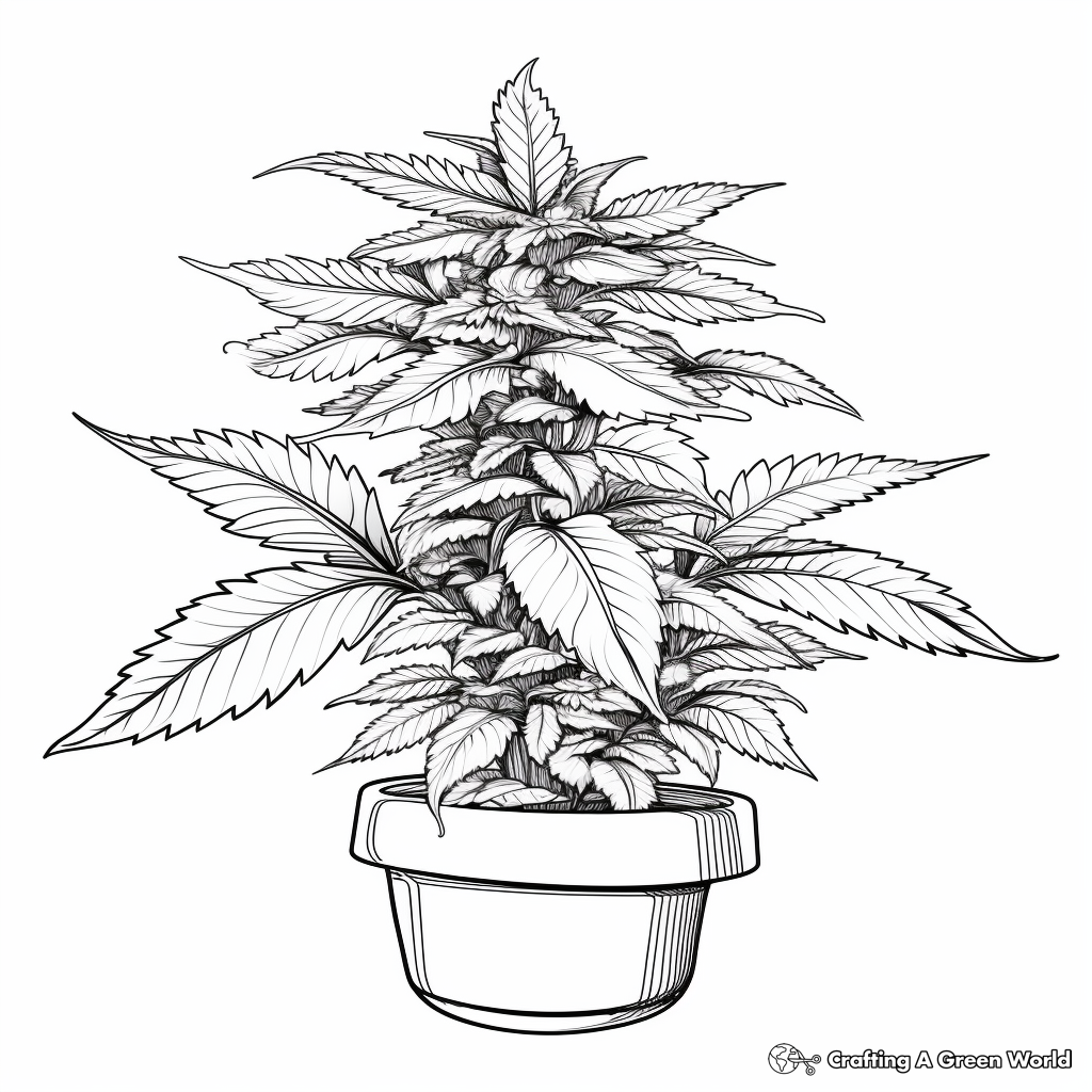 Weed coloring pages