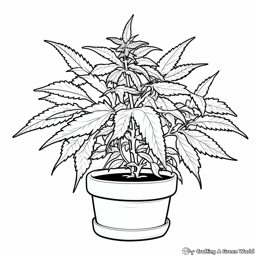 Weed coloring pages