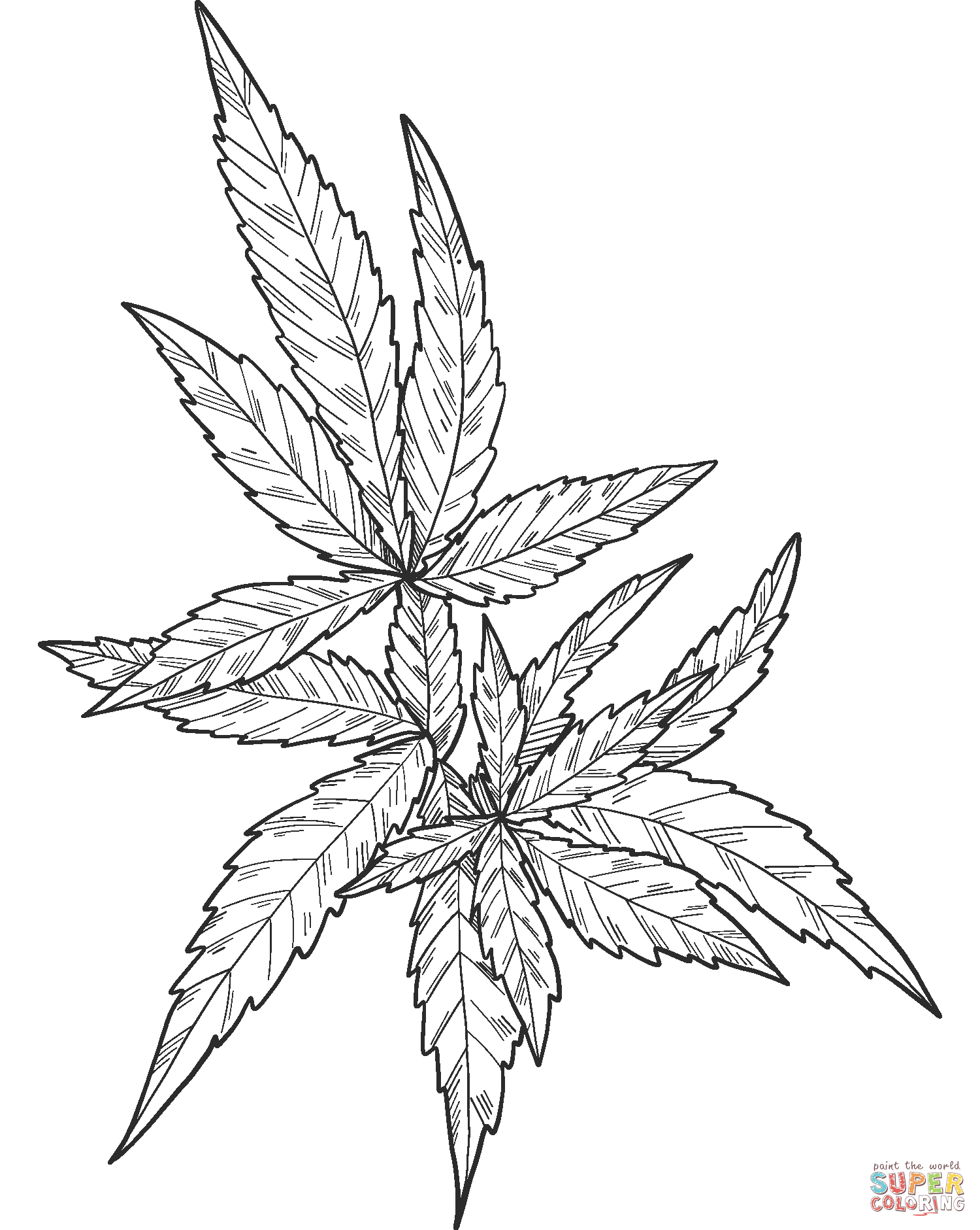 Marijuana coloring page free printable coloring pages