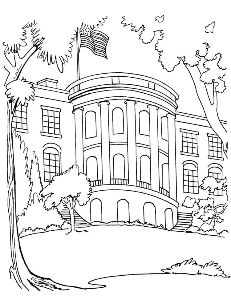 White house coloring pages