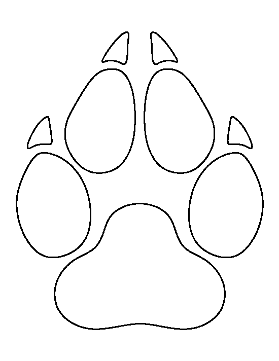 Printable wolf paw print template wolf paw print wolf paw wolf craft