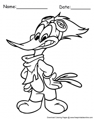 Pilot woody woodpecker coloring sheet