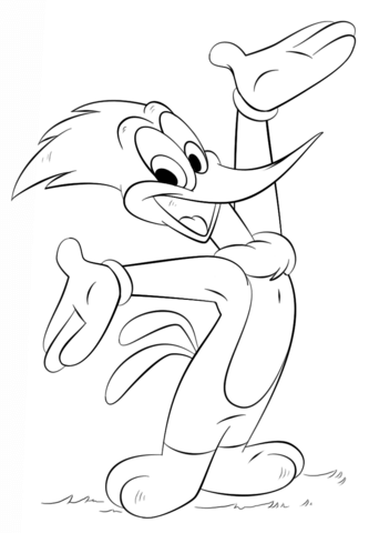 Woody woodpecker coloring page free printable coloring pages