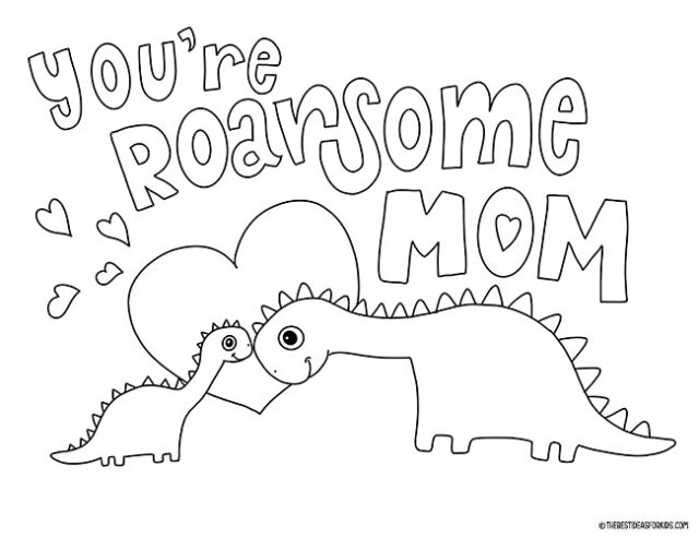 Mothers day coloring pages