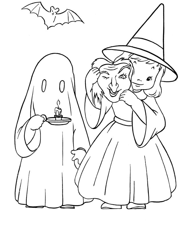 Cute halloween coloring pages