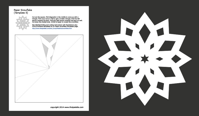 Paper snowflake templates free printable templates coloring pages