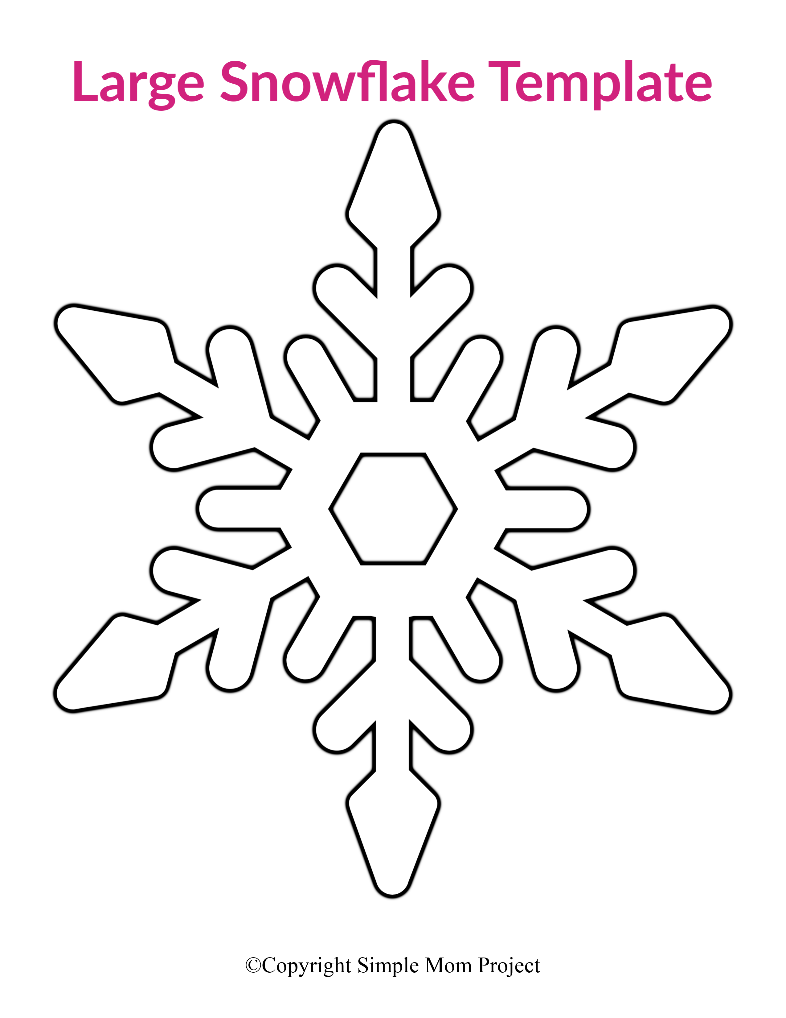 Cut out printable snowflake template