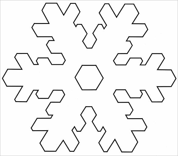 Printable easy par snowflake pattern template