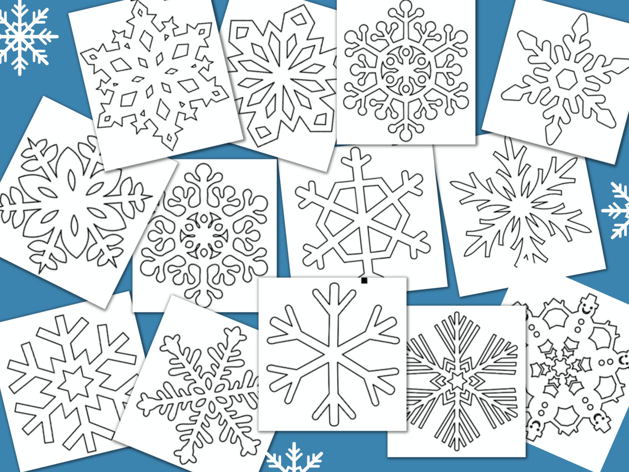 Easy printable paper snowflake template free patterns