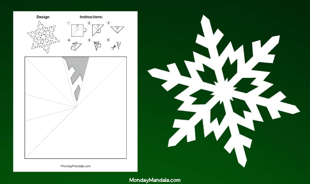 Paper snowflake templates free pdf printables