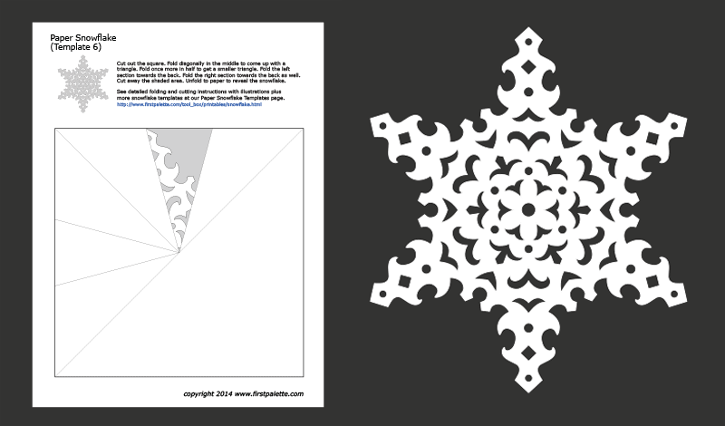 Paper snowflake templates free printable templates coloring pages