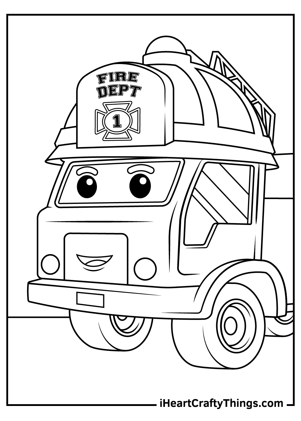 Fire department coloring pages free printables